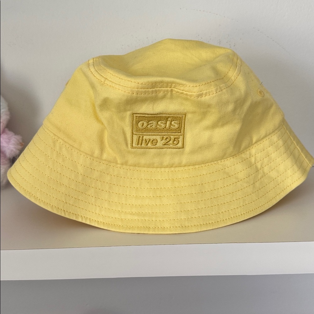 Oasis live 25 concert tour bucket hat limited pop up OSFA Yellow